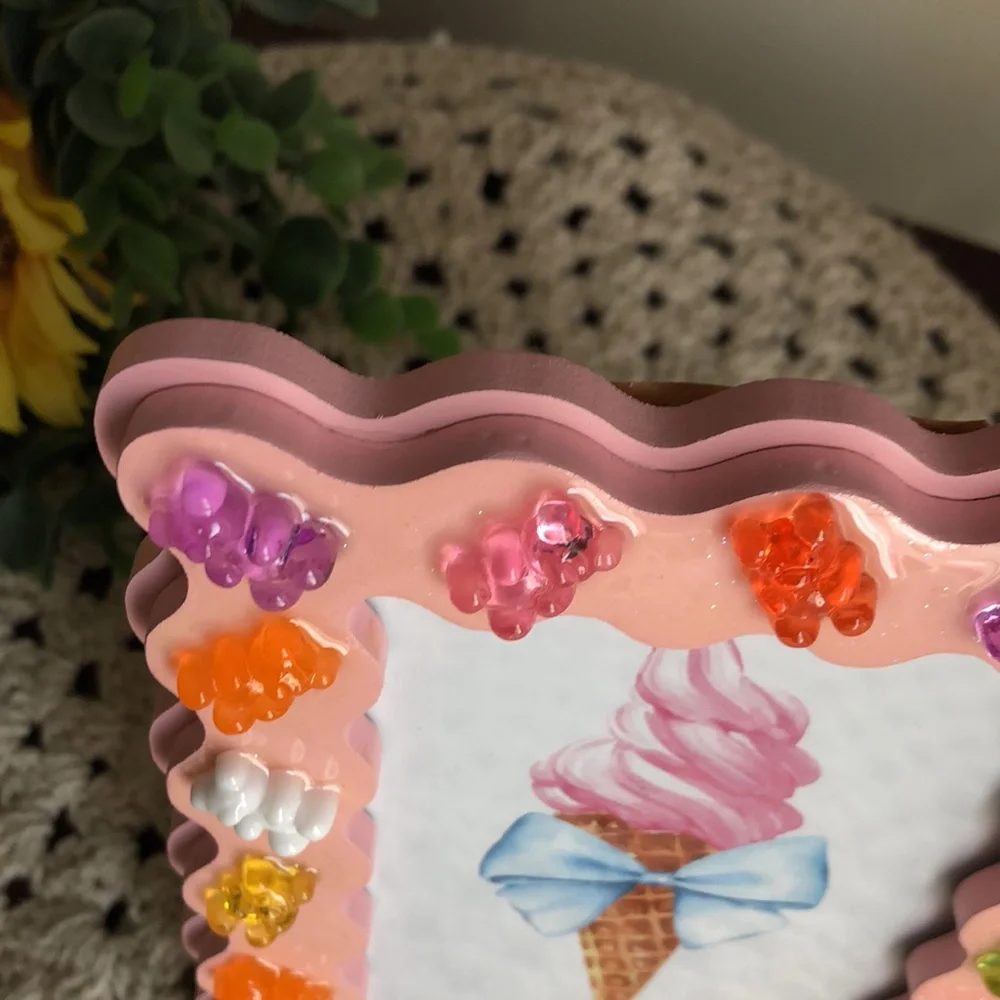 Pink Gummy Bear Accent Photo Frame